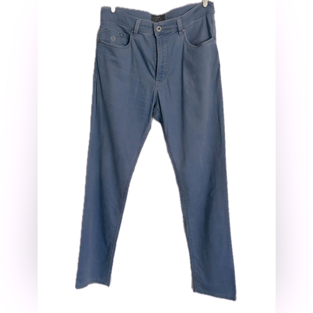 Bugatti Blue Nevada Regular Fit 5 Pocket Chino Pants Size 34/34 Designer